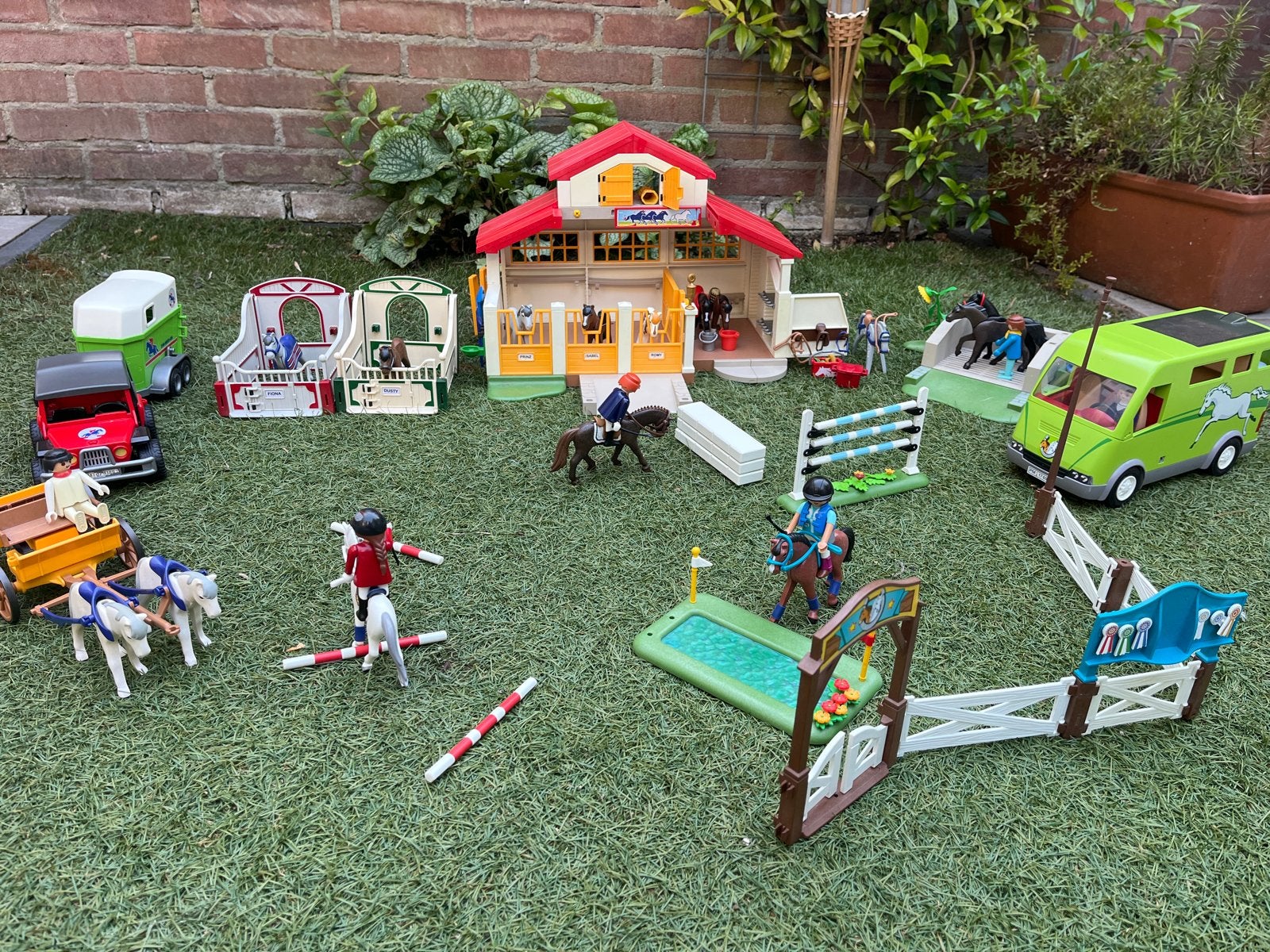 Grote Playmobil Paardenstal en Manege Set met Veel Extra's, Ophalen, Gebruikt, Jongen of Meisje