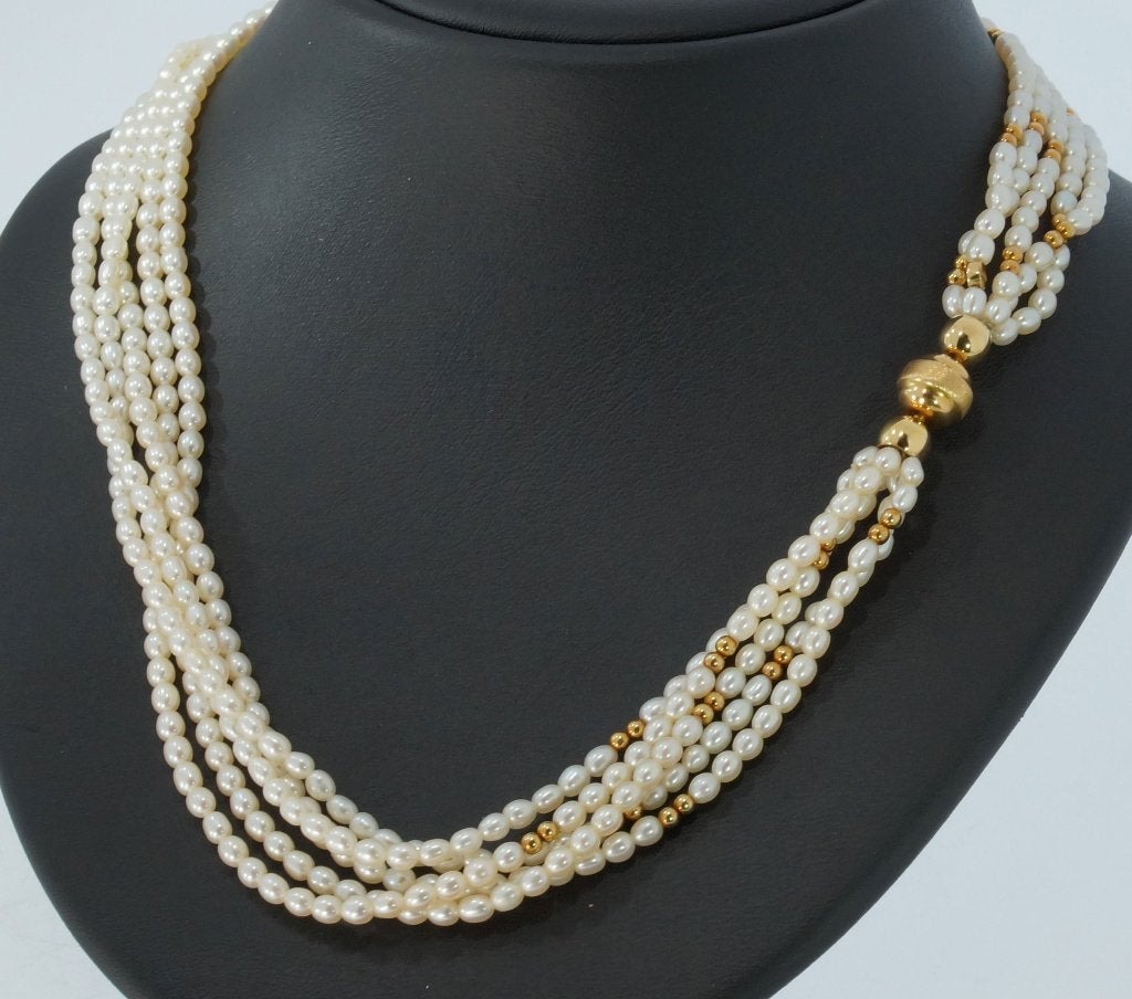 Schoeffel parel ketting 18k slot goud bollen dames luxe, Voordeelsieraden, Ophalen of Verzenden, Zo goed als nieuw, Met edelsteen