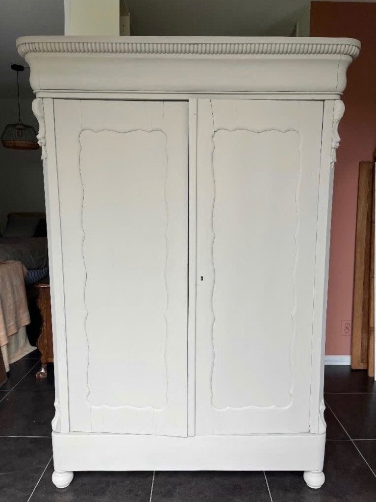 Oude biedermeier meidenkast, Ophalen, Gebruikt, Eikenhout, 150 tot 200 cm