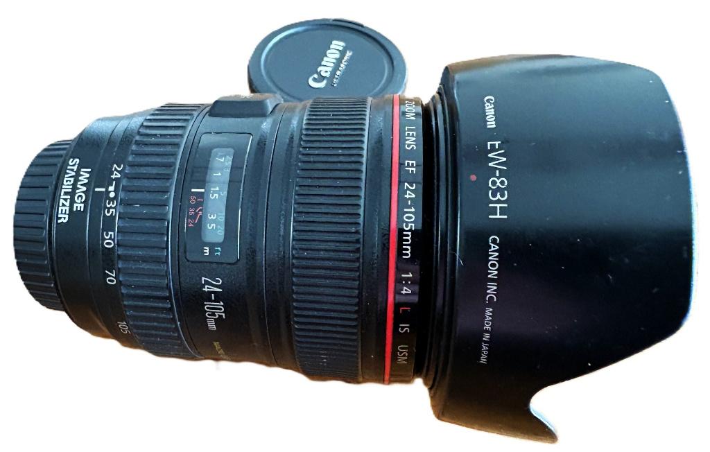 Canon zoomlens EF 24-105mm 1:4 L IS USM, Audio, Tv en Foto, Fotografie | Lenzen en Objectieven, Gebruikt, Standaardlens, Zoom