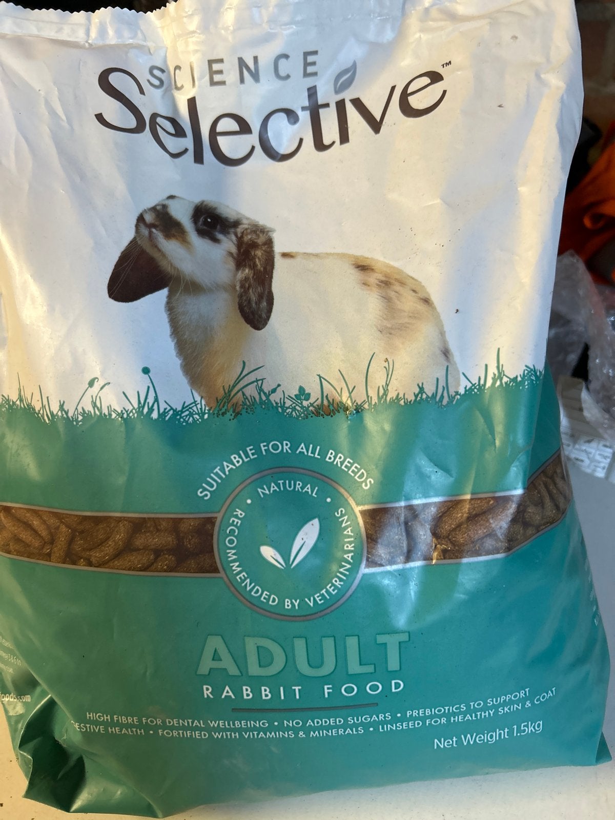 1,5 kilo Selective adult konijnen brokken, Dieren en Toebehoren, Verzenden, Knaagdier of Konijn