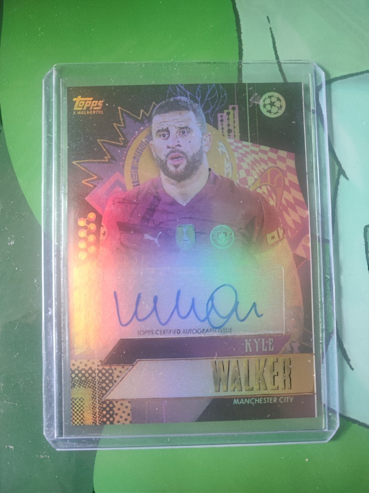 Kyle Walker autograph man city Topps, Ophalen of Verzenden
