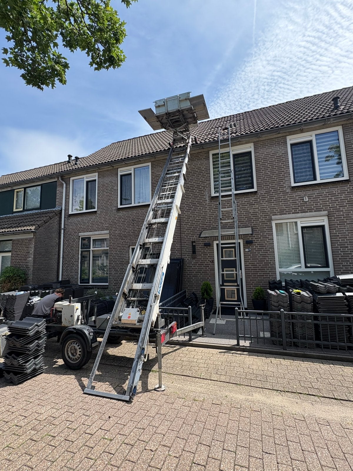 Dakpannenlift / Bouwlift te koop - Efficiënt en betrouwbaar, Ophalen of Verzenden, Gebruikt, Bouwlift