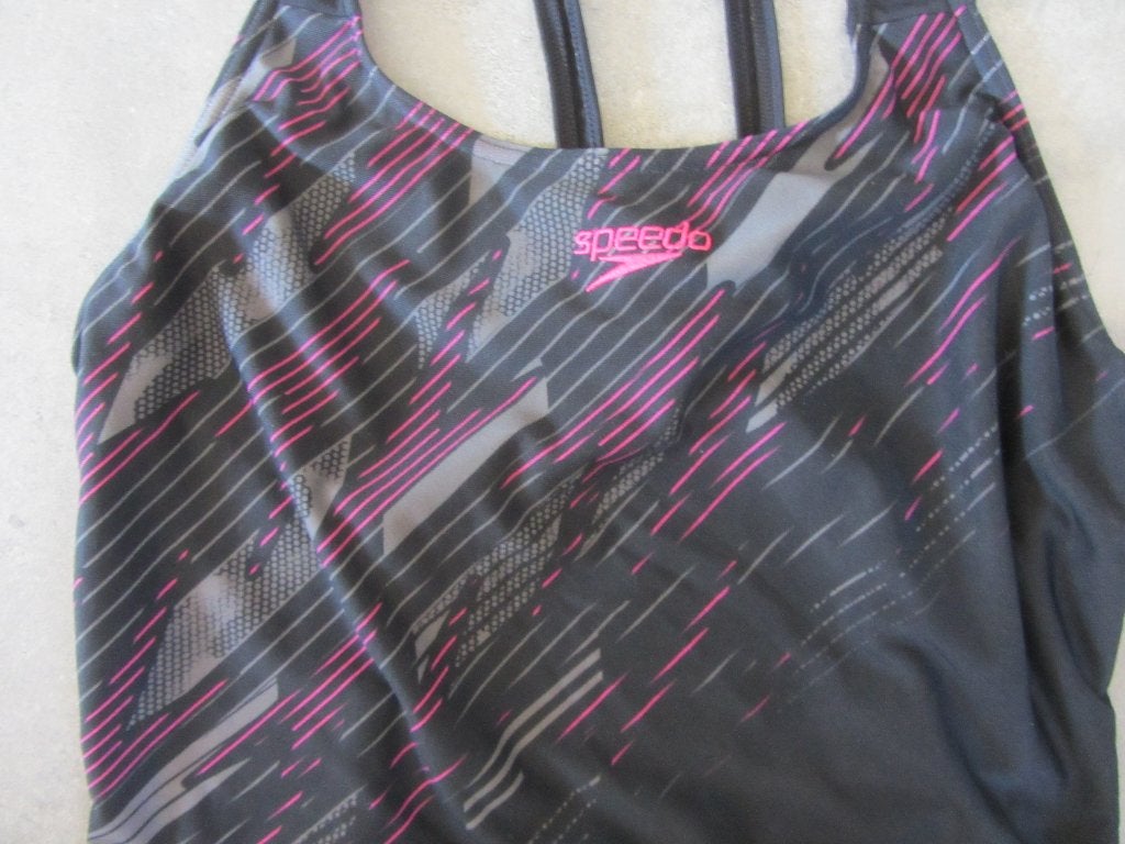 Speedo Badpak Zwart/Roze met Patroon, Verzenden, Zwart, Badpak, Speedo