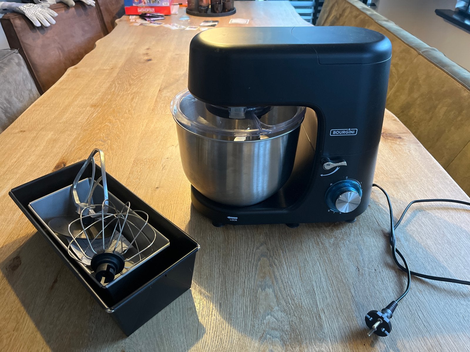 Bourgini Keukenmachine - Zwart, Zo goed als nieuw, 3 tot 4 liter, Ophalen of Verzenden, Zo goed als nieuw, 3 snelheden of meer