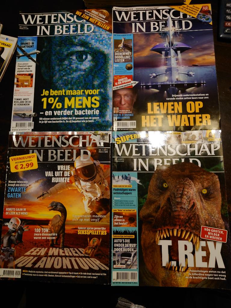 4 Tijdschriften 'Wetenschap in Beeld', Ophalen of Verzenden, Gelezen, Wetenschap en Natuur