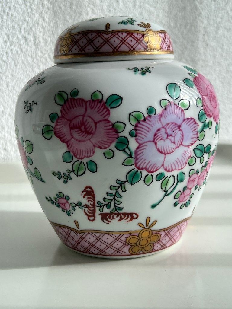 Japanse Dekselvaas/Gemberpot handgeschilderd Gold ImariJapan, Ophalen of Verzenden