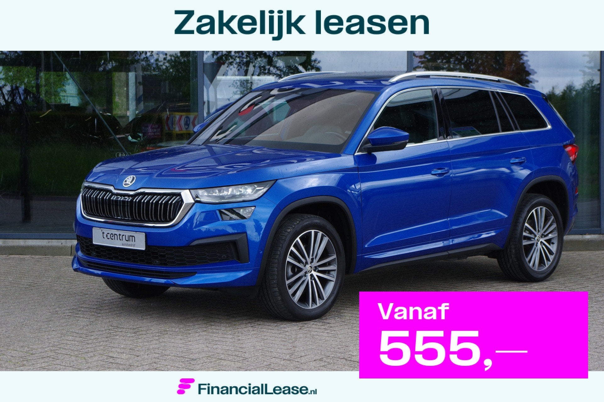 Skoda Kodiaq 1.5 TSI Business Laurin & Klement 7p, Trekhaak,, 12 maanden, Zwart, 4 cilinders, Blauw