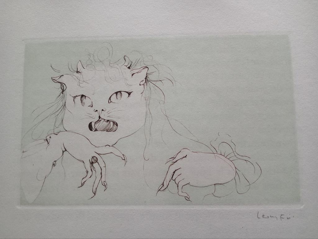 Leonor Fini Ets Le Toung-Sok surrealisme 1975, Ophalen of Verzenden