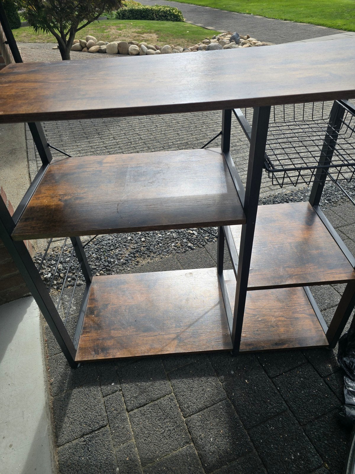 Industriële Keukenrek met Planken en Mand, Ophalen, Zo goed als nieuw