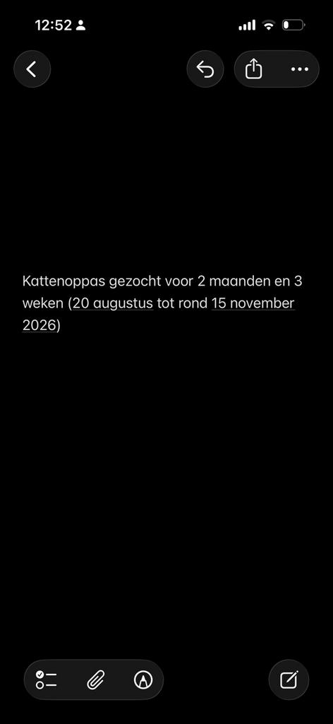 Gezocht kattenoppas omgeving Rotterdam Zuid budget €350, Eén persoon, Cadeaubon