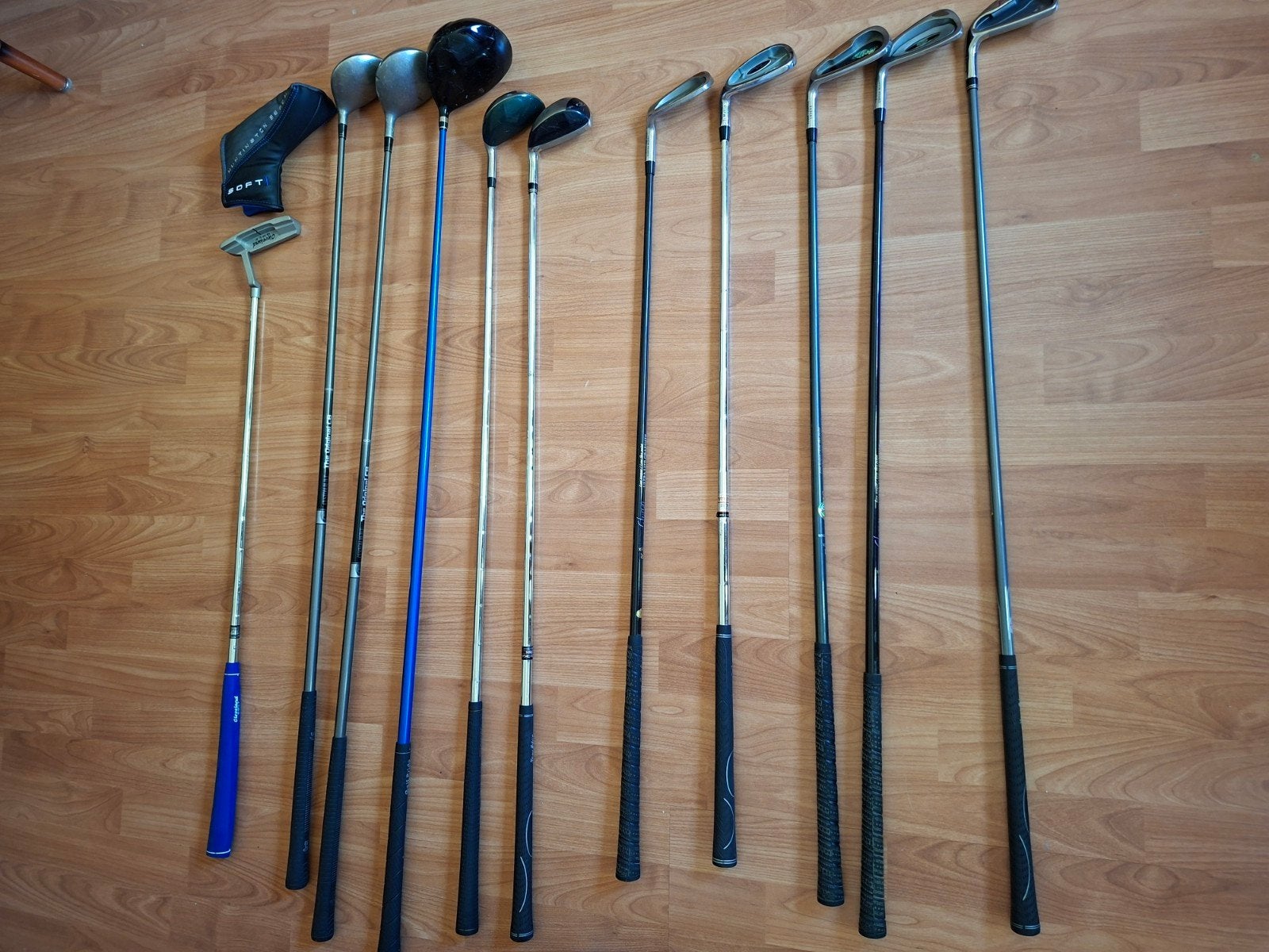 Linkshandige golfset met 11 clubs en golftas, Ophalen, Gebruikt