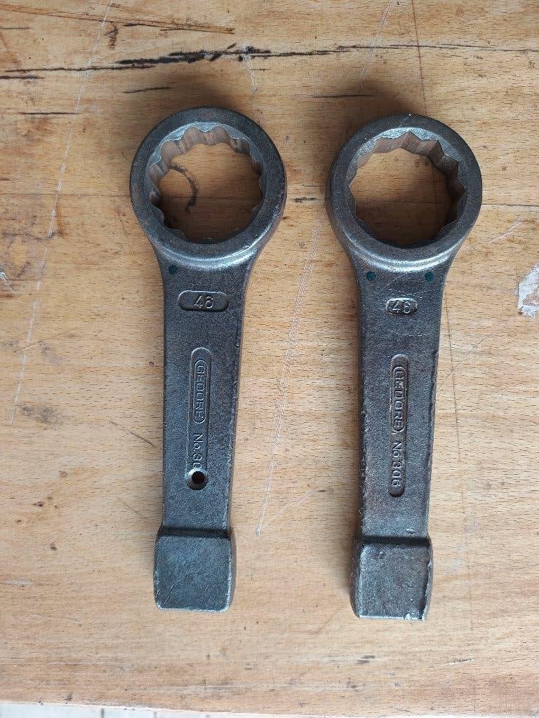 Gedore slagsleutel 46mm, Doe-het-zelf en Verbouw, Gereedschap | Handgereedschap, Ophalen of Verzenden, Gebruikt, Sleutel/ratel