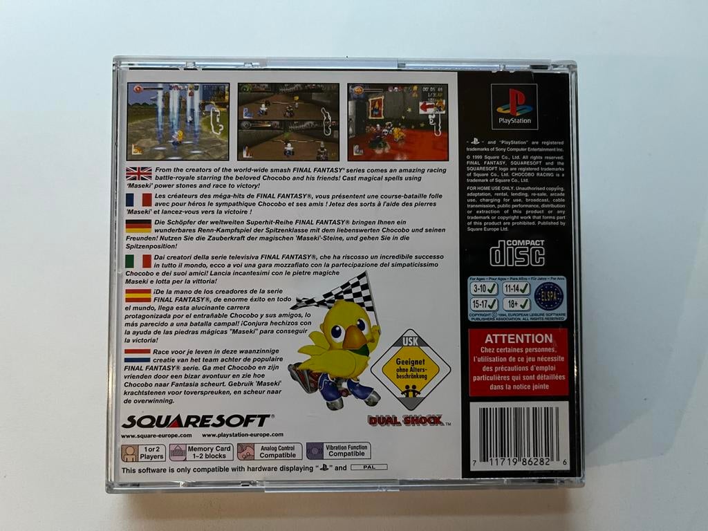 Chocobo Racing - PlayStation 1, Gebruikt, T, Racen en Vliegen, 2 spelers
