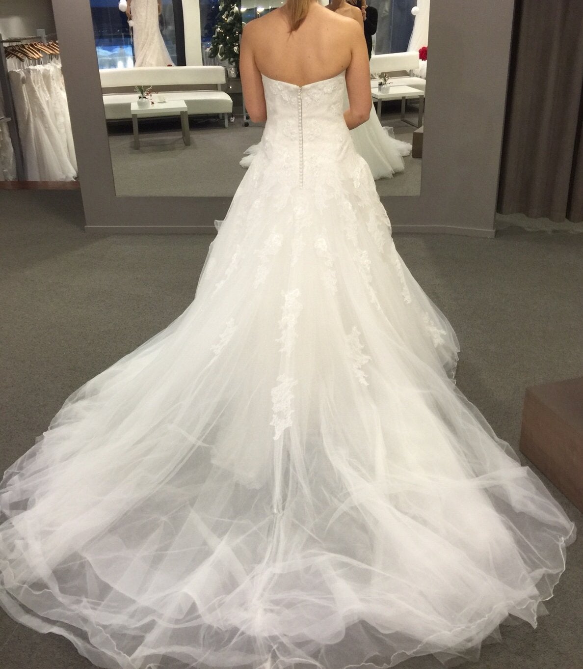 Pronovias Barocco Trouwjurk, Ophalen, Gedragen, Wit, Trouwjurk