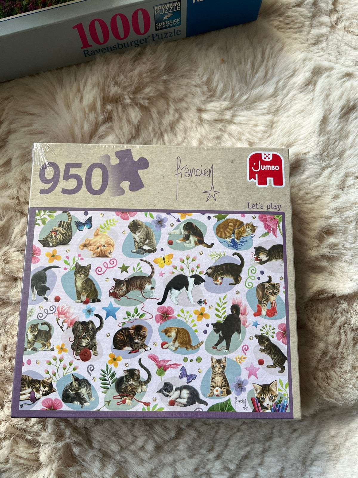 Jumbo Francien's Katten Puzzel 950 Stukjes - Nieuw, Ophalen of Verzenden, 500 t/m 1500 stukjes, Nieuw, Legpuzzel