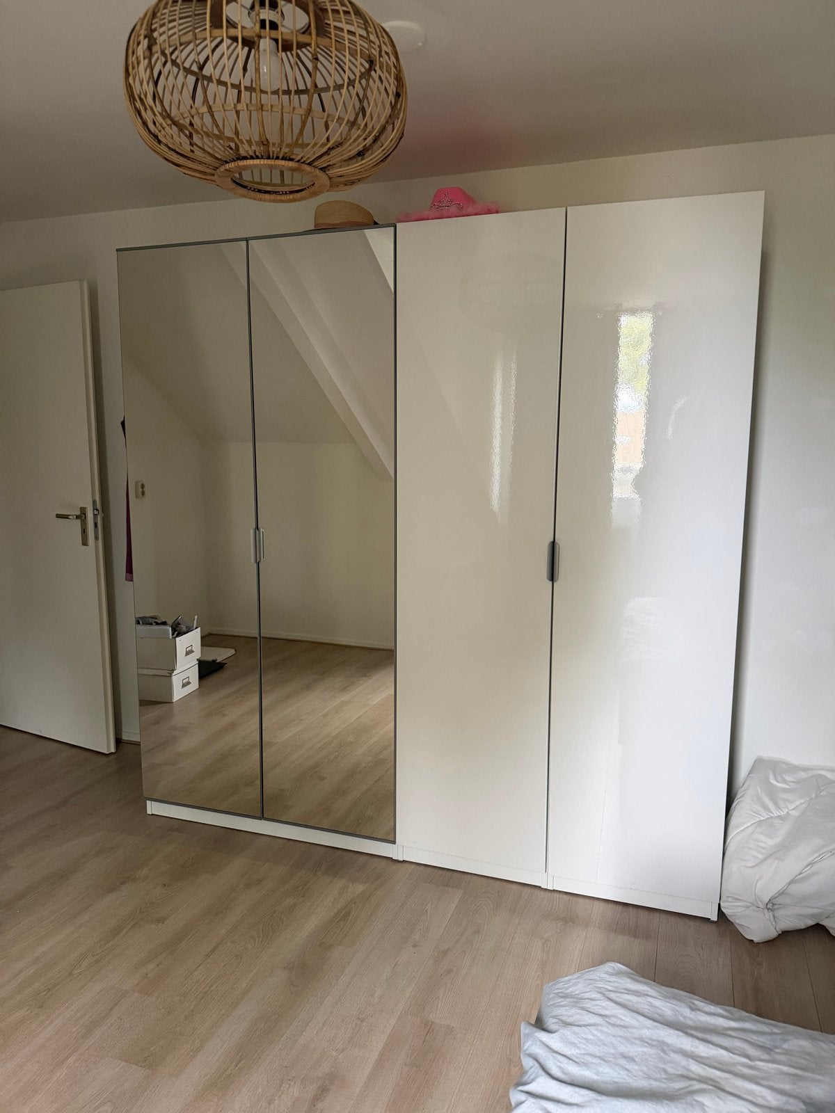 IKEA Pax kast met spiegeldeuren en lades, Huis en Inrichting, Ophalen, Gebruikt, 200 cm of meer, 150 tot 200 cm
