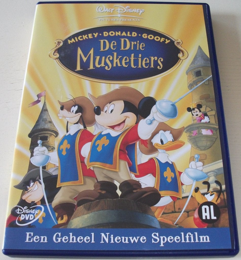 Dvd *** DRIE MUSKETIERS *** Walt Disney, Nederlands, Tekenfilm, Nederlands, Ophalen of Verzenden