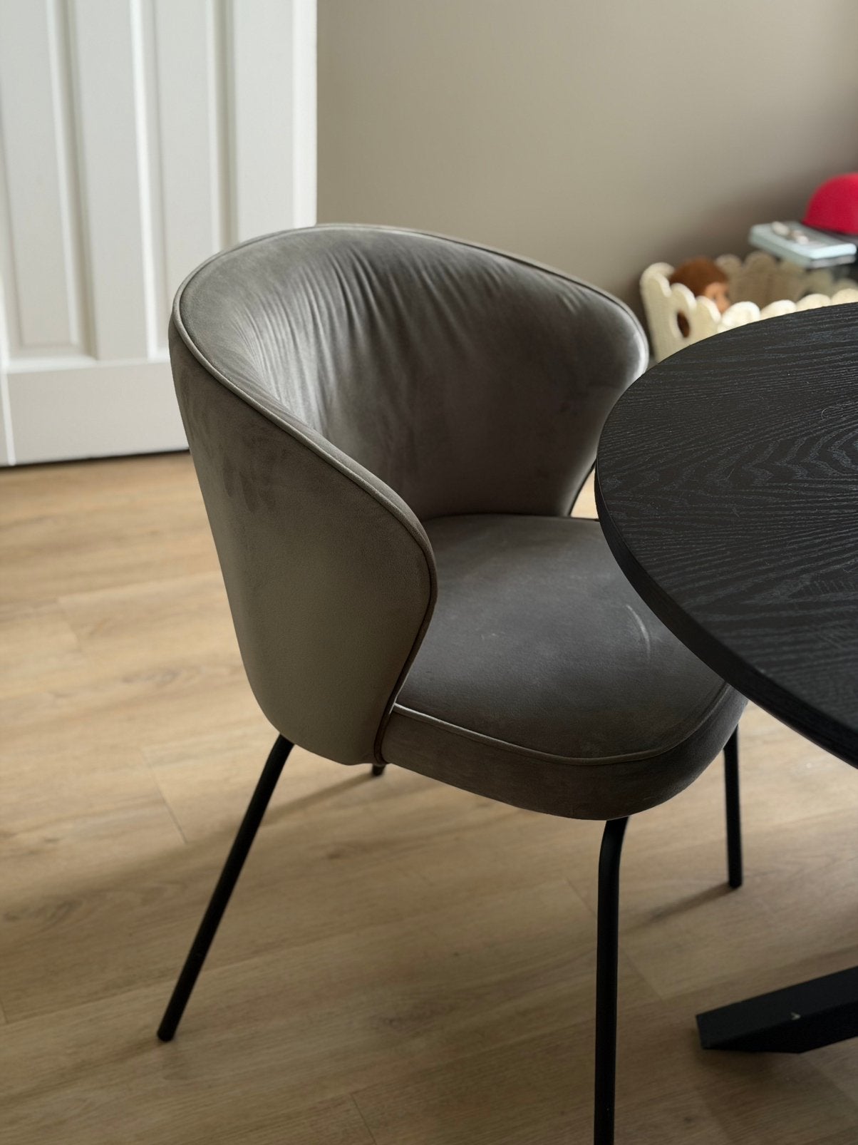 Eetkamerstoelen admit taupe 6 stuks bepure, Ophalen, Zo goed als nieuw, Overige kleuren, Vijf, Zes of meer stoelen