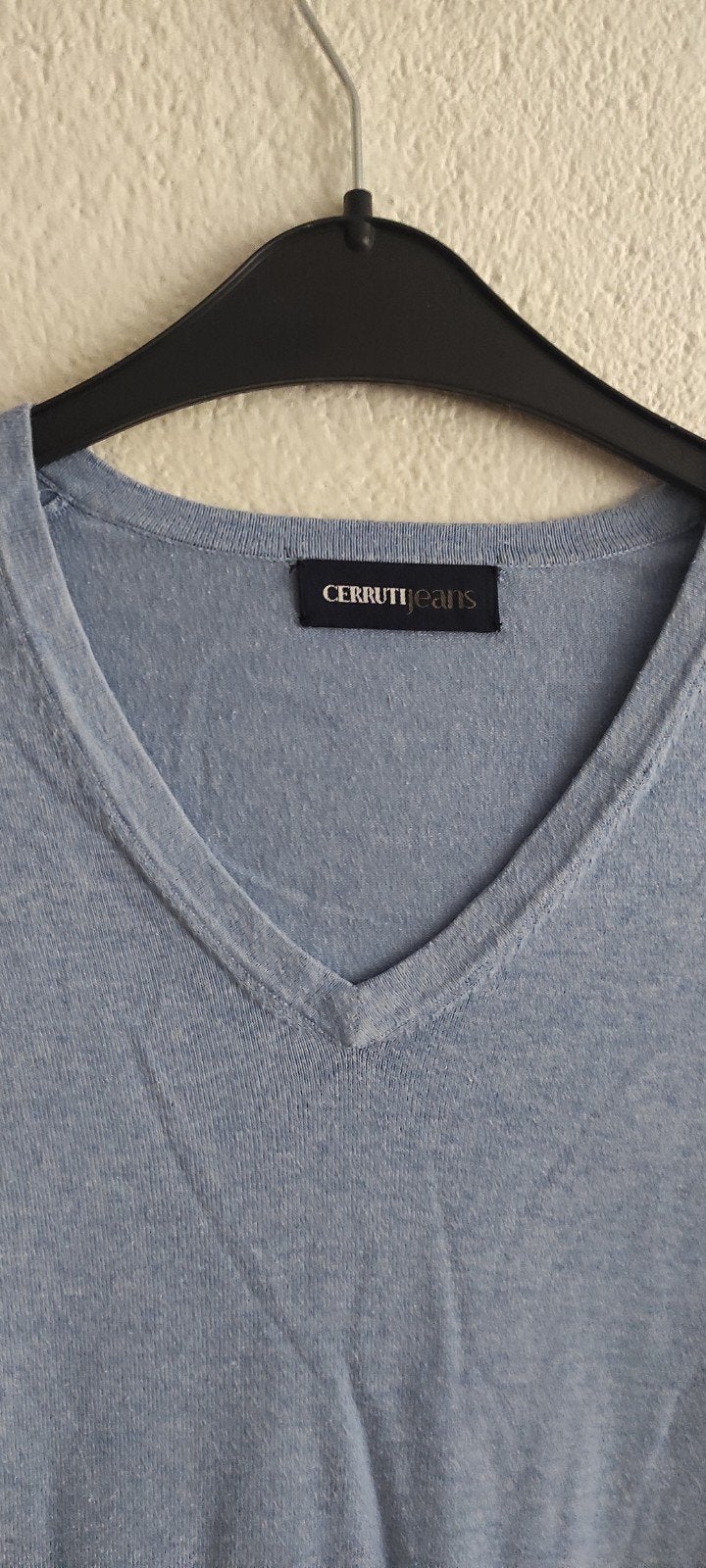 Cerruti Jeans V-hals trui - Lichtblauw - Maat XL, Blauw, Maat 56/58 (XL), Ophalen of Verzenden, Zo goed als nieuw