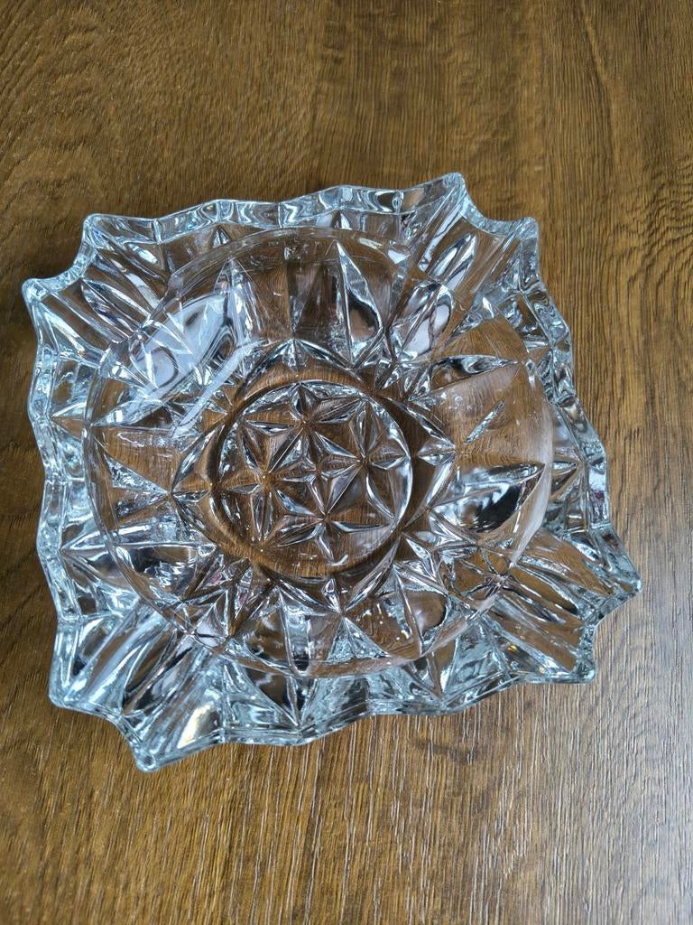 Vintage Kristallen Asbak - Elegant en Decoratief, Ophalen of Verzenden