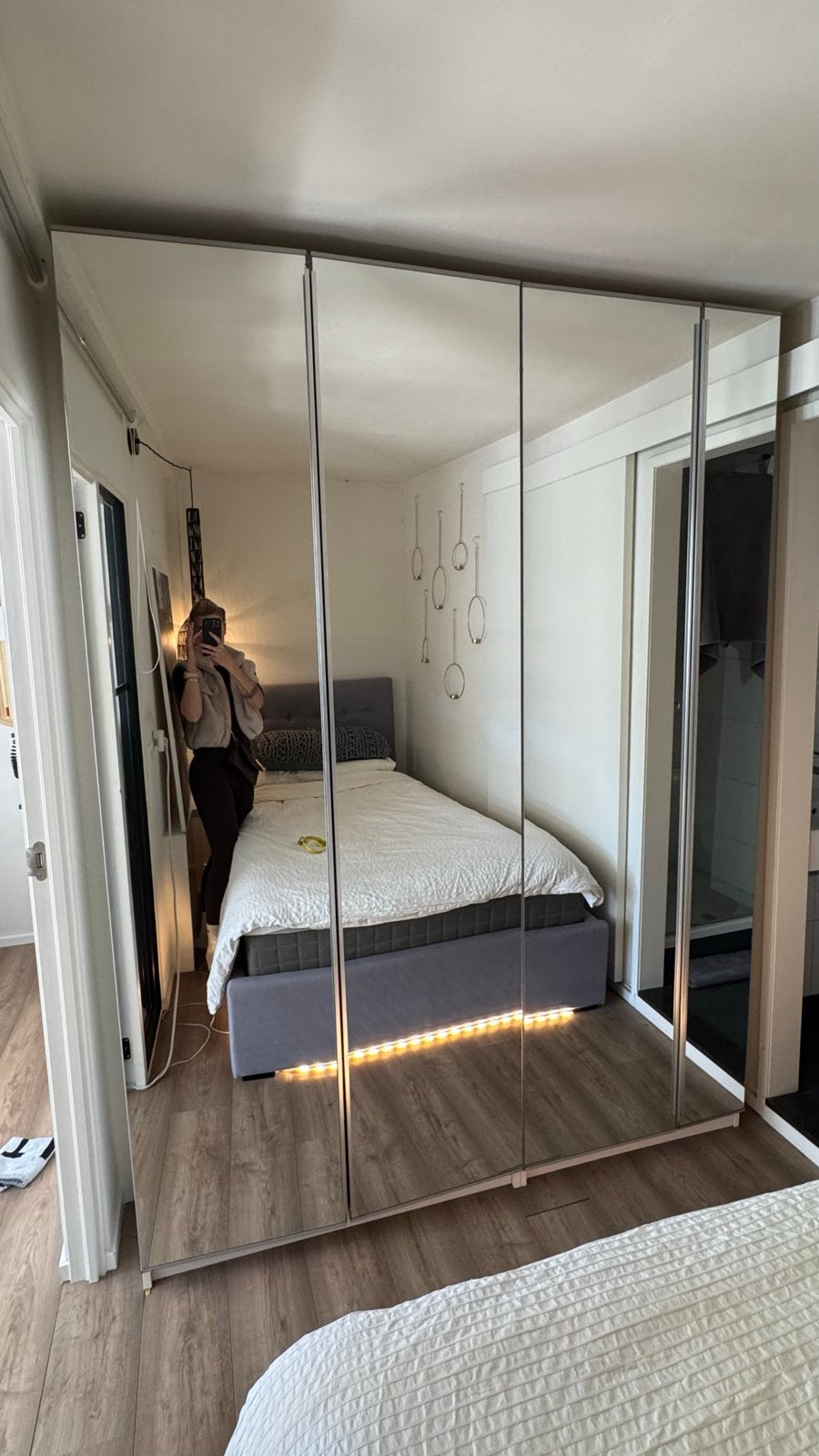 Complete IKEA PAX Kast met spiegeldeuren, Ophalen, Gebruikt, 200 cm of meer, 150 tot 200 cm