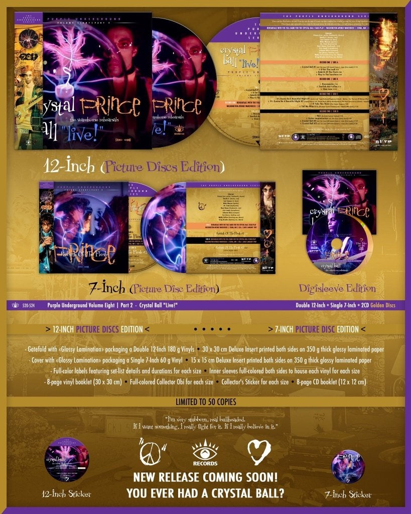 Prince - Crystal Ball 2LP+Rebirth 7inch+2CD (Picture Disc), 12 inch, Nieuw in verpakking, Dubbel-LP, Inclusief obi