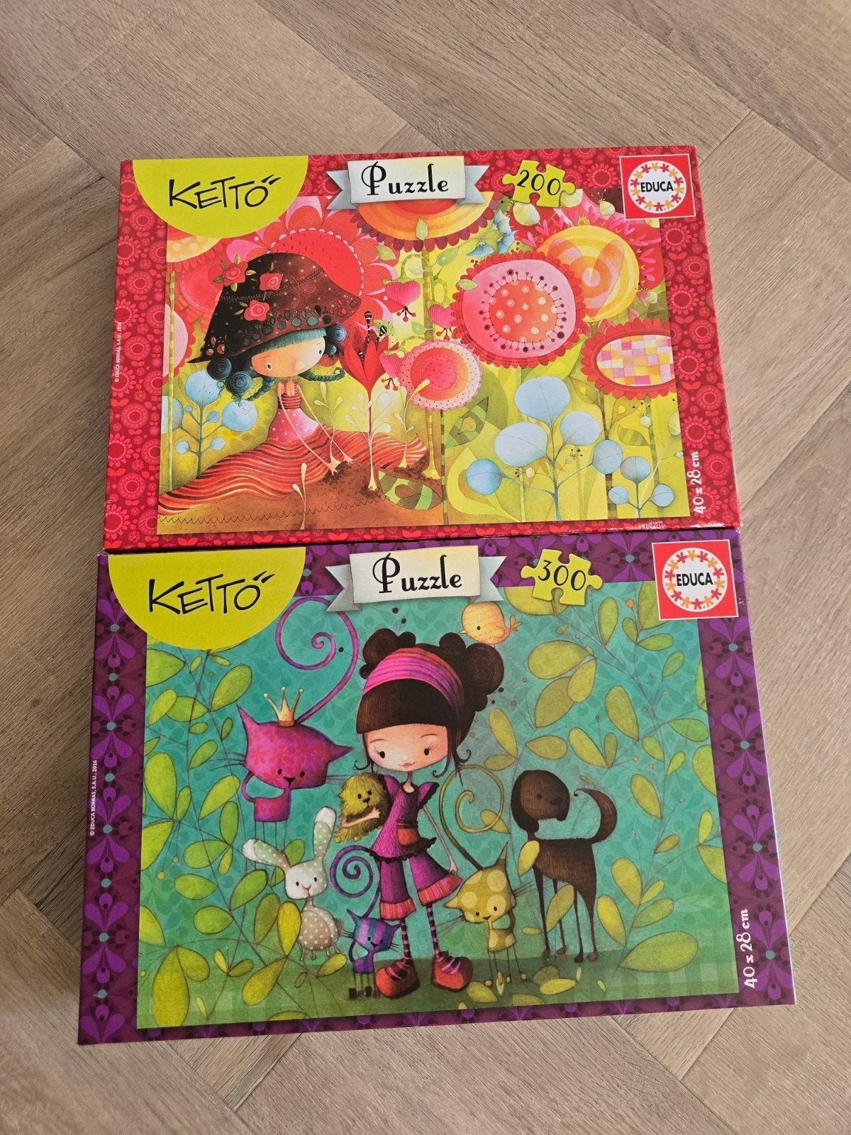 Twee mooie Ketto Puzzels van Educa, Ophalen of Verzenden, Meer dan 50 stukjes, Zo goed als nieuw, 6 jaar of ouder