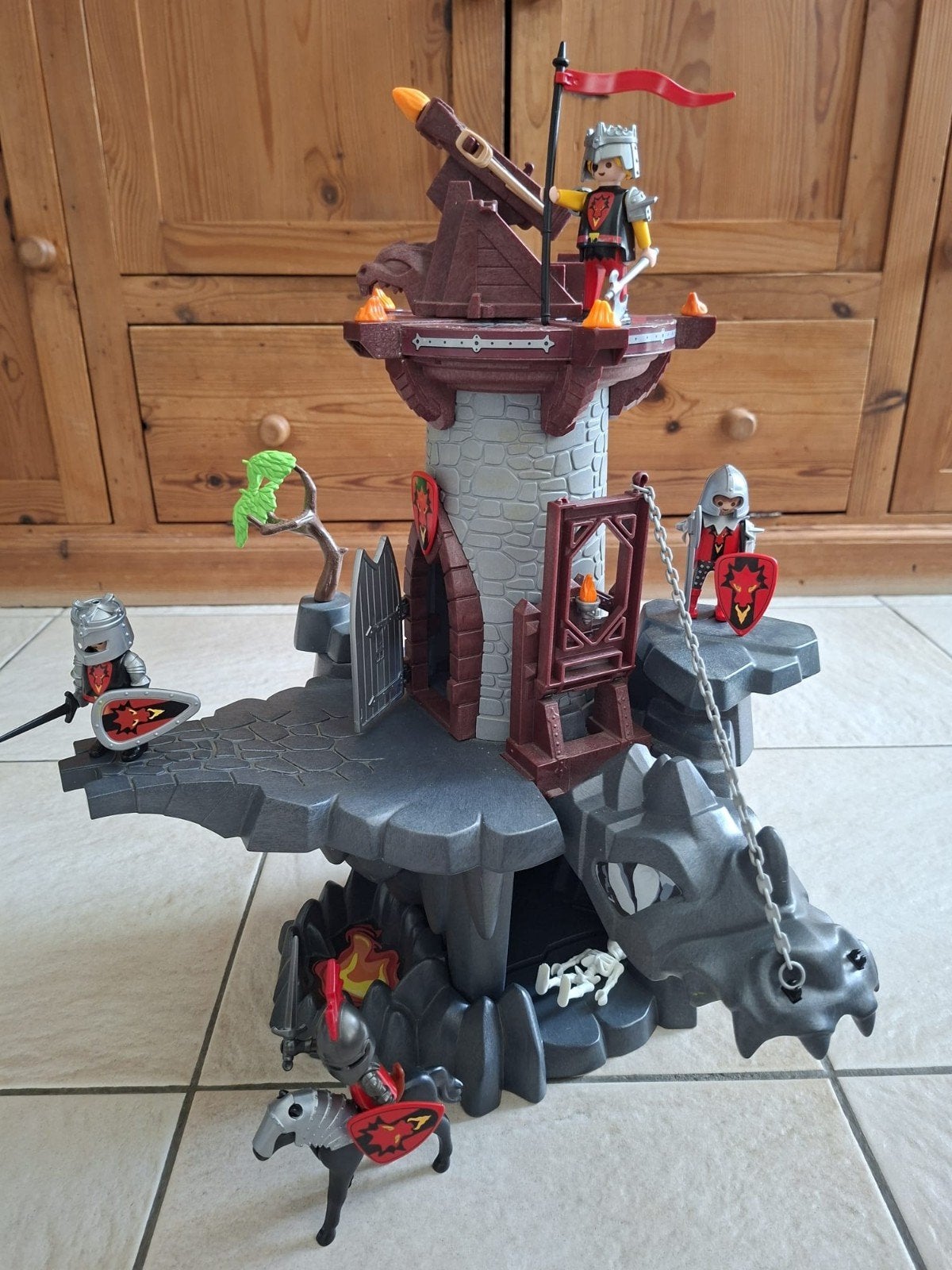 Drakentoren met ophaalbrug!, Kinderen en Baby's, Speelgoed | Playmobil, Gebruikt, Losse onderdelen, Ophalen of Verzenden, Kasteel/Fort