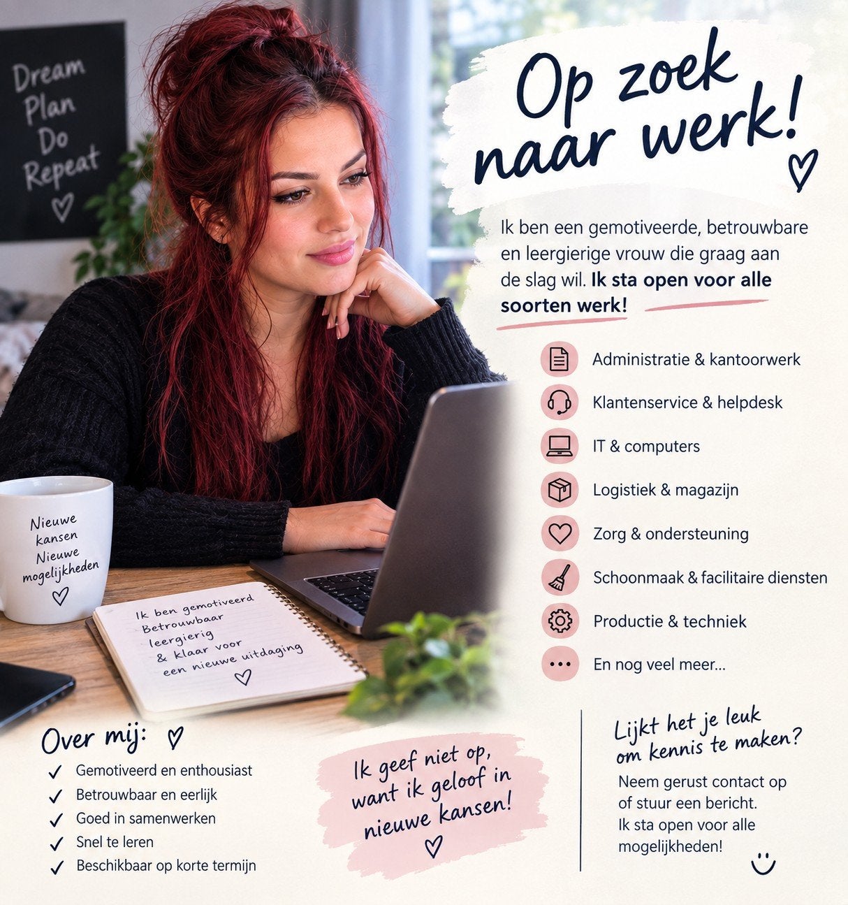 Vrouw zoekt werk, Vacatures, Variabele uren, Administratief en Secretarieel, Overige vormen