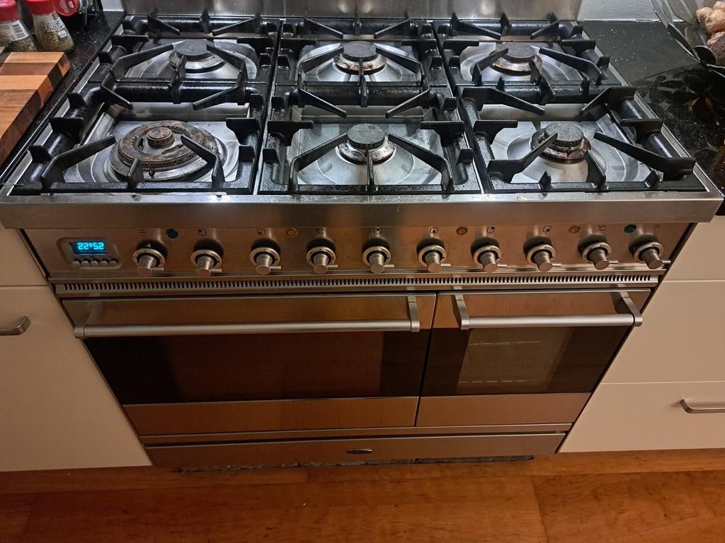 Boretti Fornuis met 6 gaspitten en dubbele oven, Ophalen, Gebruikt, 60 cm of meer, Gas
