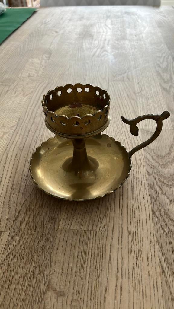 Messing kandelaar jaren 60, Ophalen of Verzenden, Overige materialen