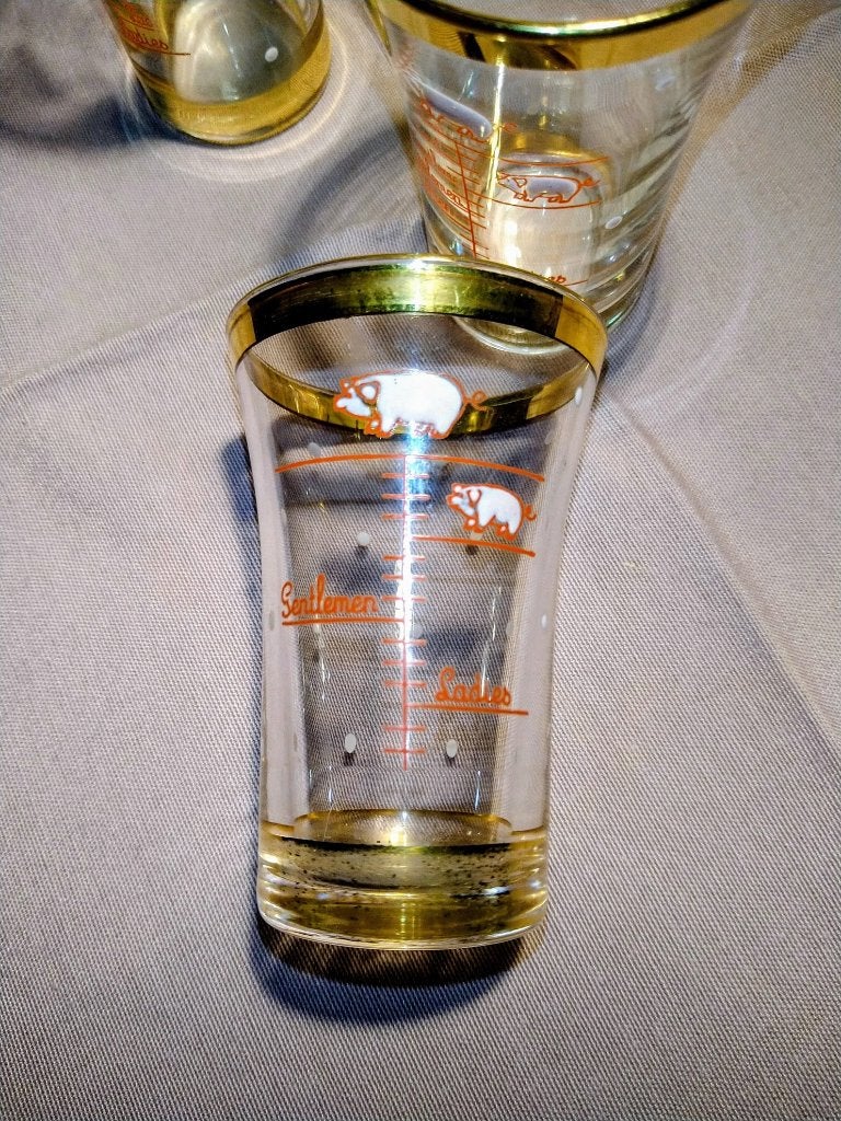 Bijzondere borrelglaasjes, Ophalen of Verzenden, Gebruikt, Borrel- of Shotglas