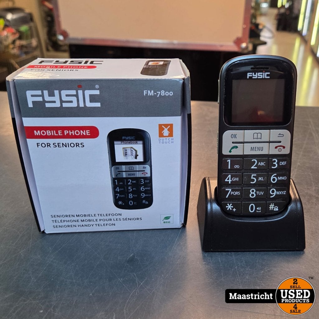 Fysic FM-7800 - Senioren gsm, Telecommunicatie, Flex Ltd., Gebruikt, https://flex.com/contact-us, Nobelstraat 10, 5807 GA Oostrum LB, Limburg, Nederland