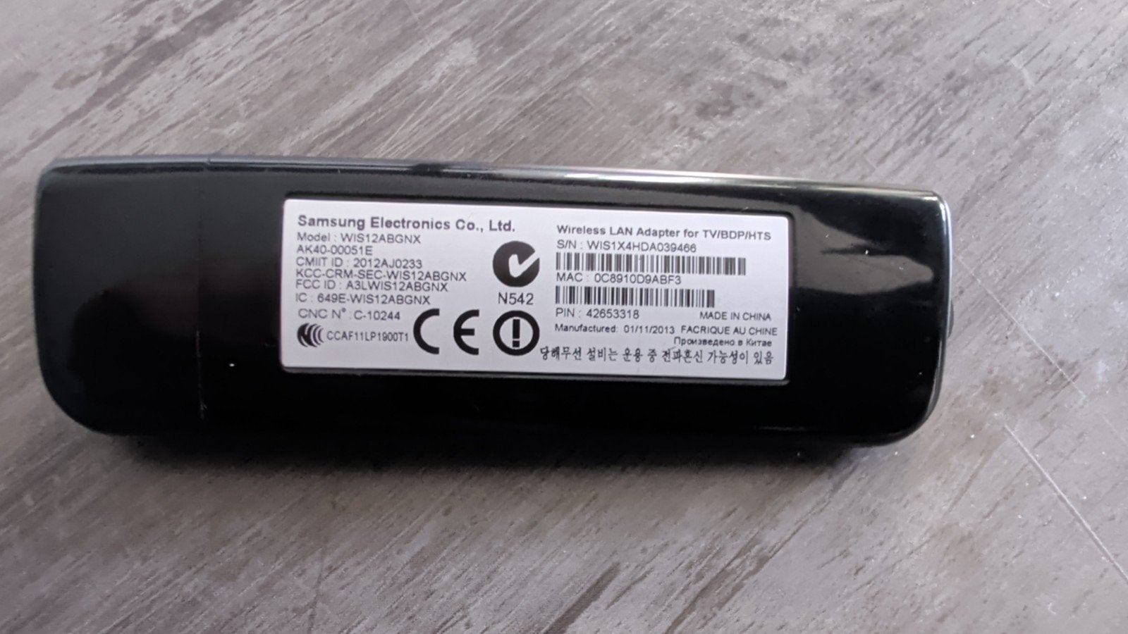 Samsung Wireless LAN Dongle voor TV/Home Media Apparaten, Audio, Tv en Foto, Ophalen, Gebruikt, Overige systemen, Overige spelers