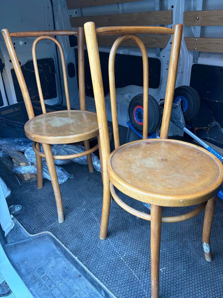 Vintage Thonet stijl stoel - Klassiek design, Ophalen of Verzenden