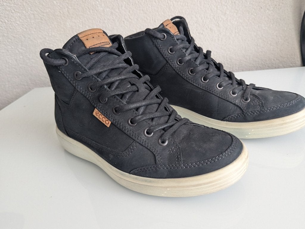 Ecco Soft 7 veterboot mt 39, Ecco, Zwart, Boots, Ophalen of Verzenden