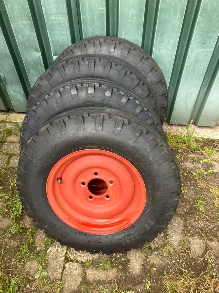 4 wielen voor miedemawagen, Zakelijke goederen, Agrarisch | Onderdelen | Banden, Velgen en Assen, Ophalen