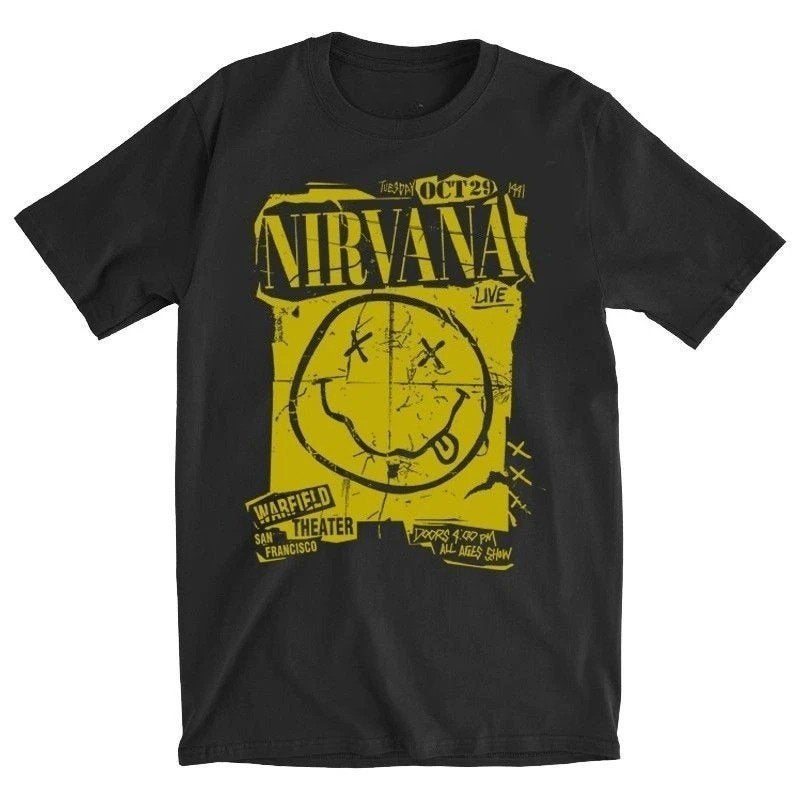 Band T-shirt Nirvana - Warfield Theater, Ophalen of Verzenden, Nieuw, Overige maten, Zwart