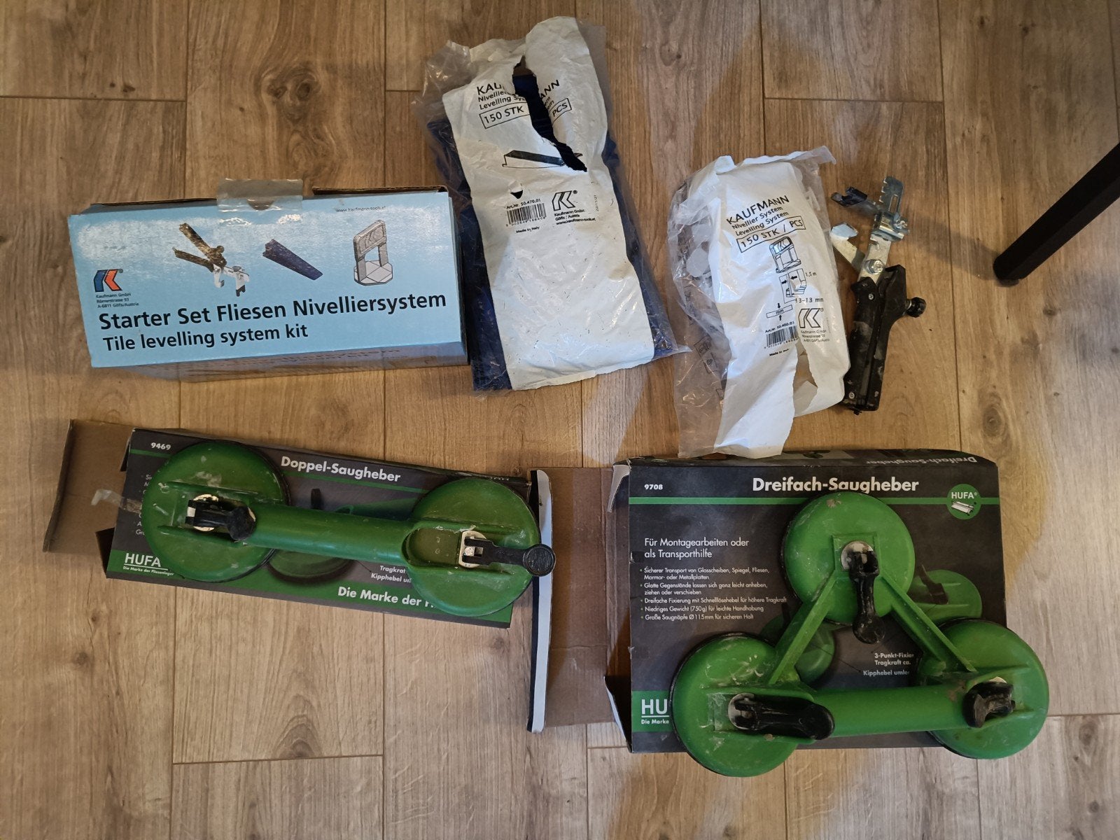 Tegel nivelleer systeem /tile levelling system + Zuignappen, Ophalen