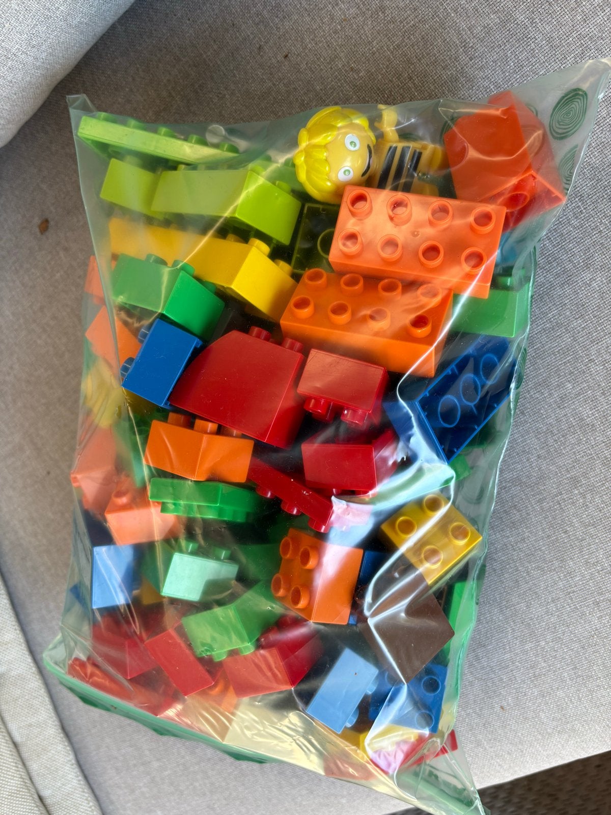 LEGO Duplo zak >100stuks incl. set Maya de Bij, Kinderen en Baby's, Speelgoed | Bouwstenen, Ophalen, Zo goed als nieuw, Overige merken