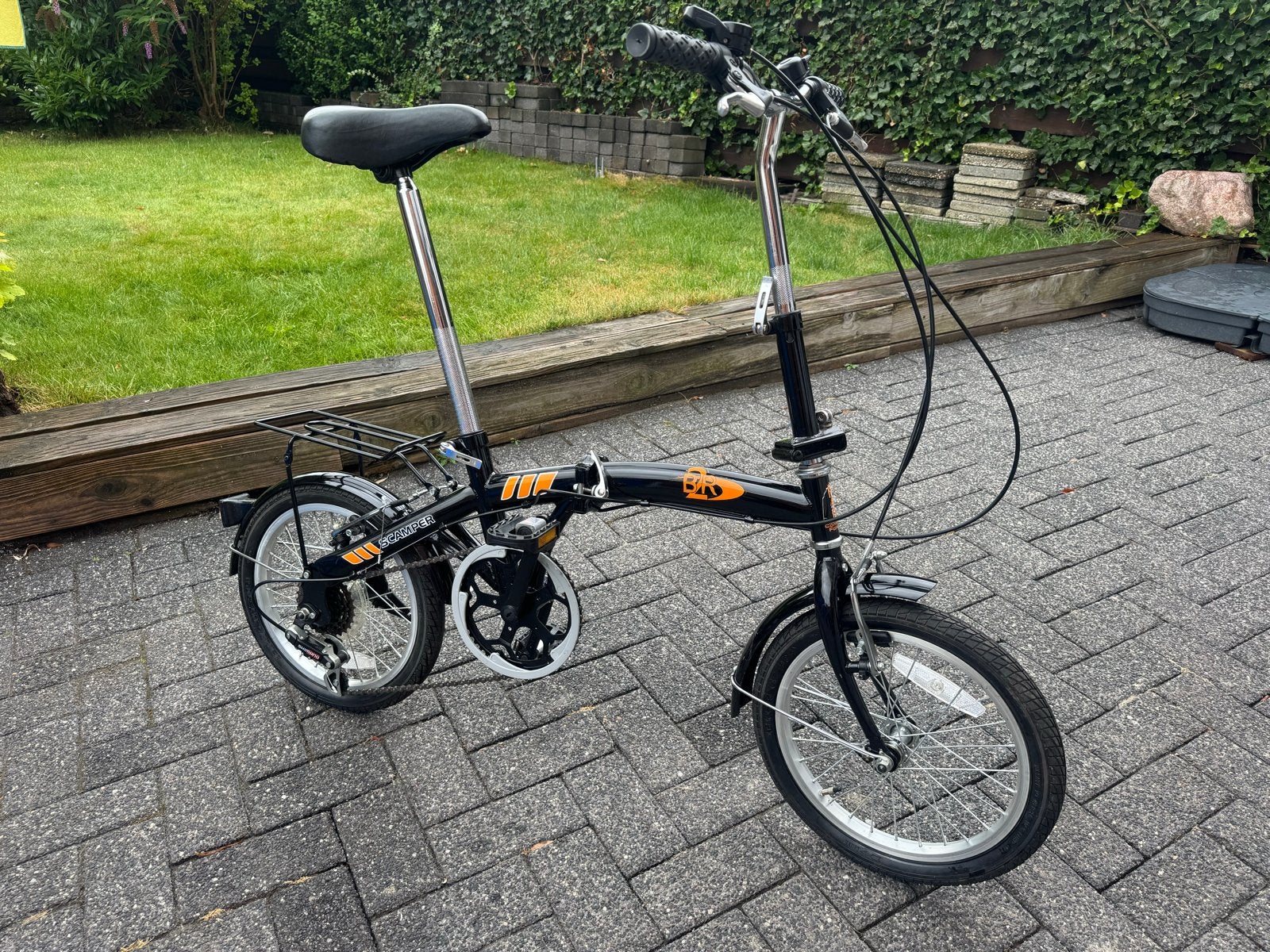 B2R Scamper vouwfiets, 6 versnellingen Shimano, Fietsen en Brommers, Overige merken, Velgrem, 16 tot 18 inch, Versnellingen