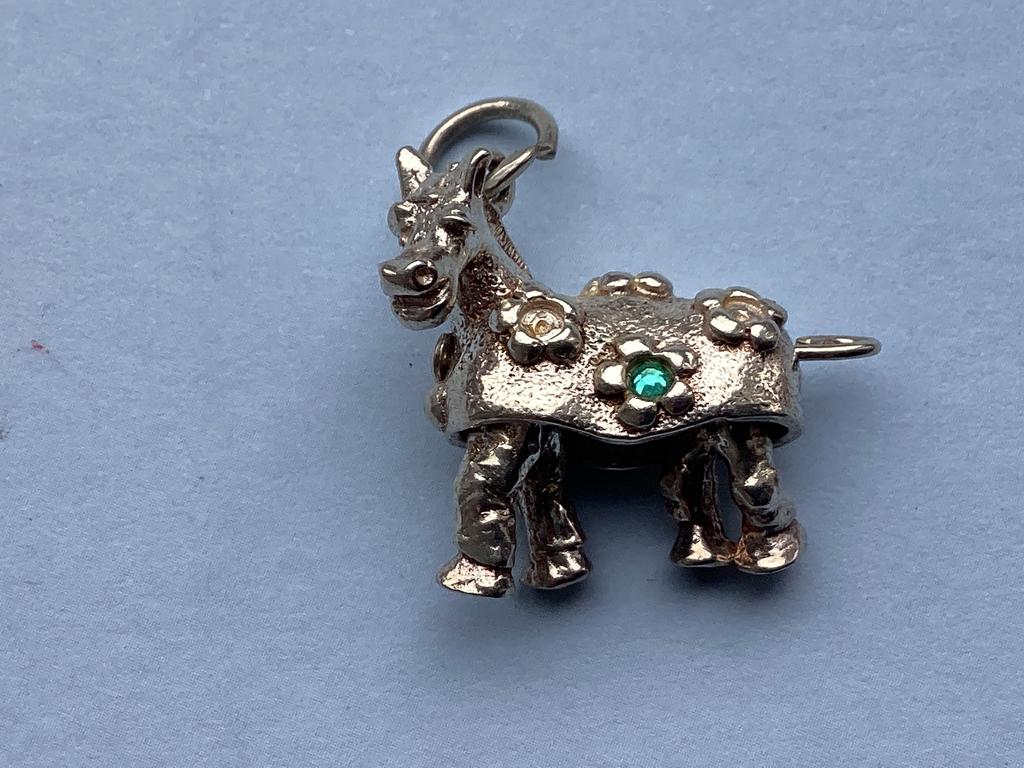 Oude bedel Paard, zilver beweegbaar, Sieraden, Tassen en Uiterlijk, Antieke sieraden, Verzenden, Zilver