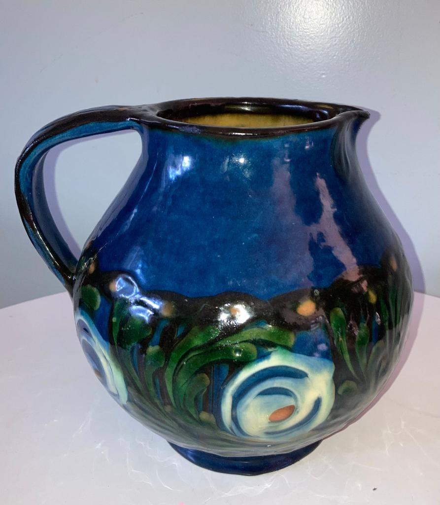 Herman August Kahler antieke vaas; HAK pitcher jug Denmark, Ophalen of Verzenden