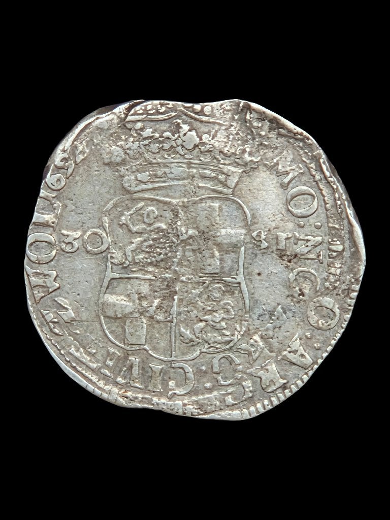 30 Stuiver Zwolle 1692, Postzegels en Munten, Vóór koninkrijk, Zilver, Losse munt, Overige waardes