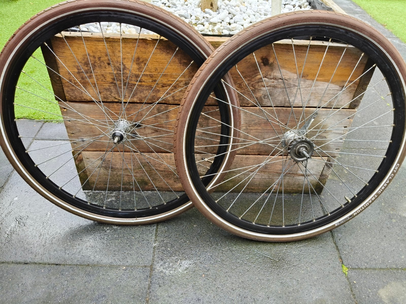 wielset 28 inch, Ophalen