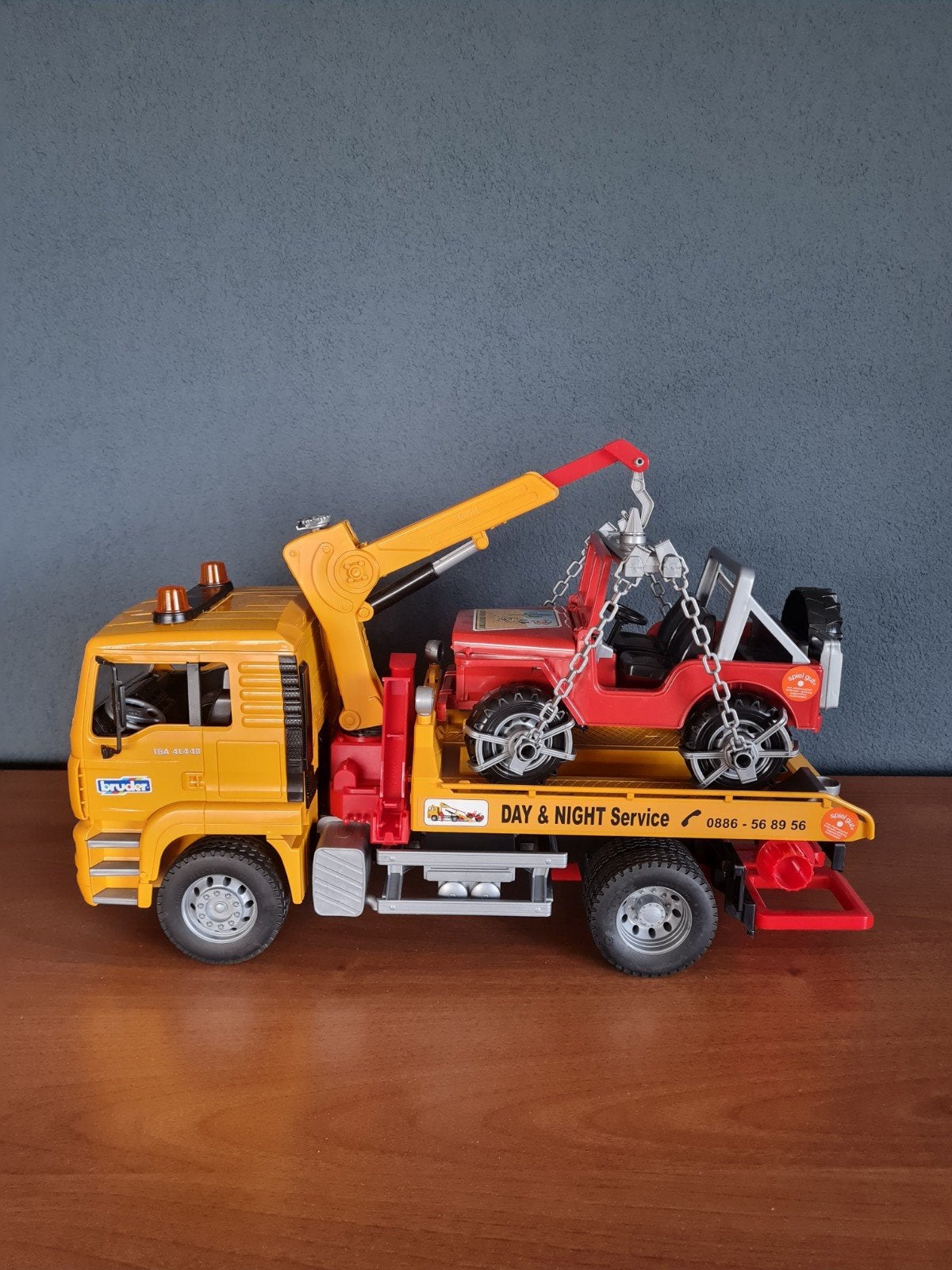 Bruder MAN Takelwagen met Jeep - Zo goed als nieuw, Ophalen, Zo goed als nieuw