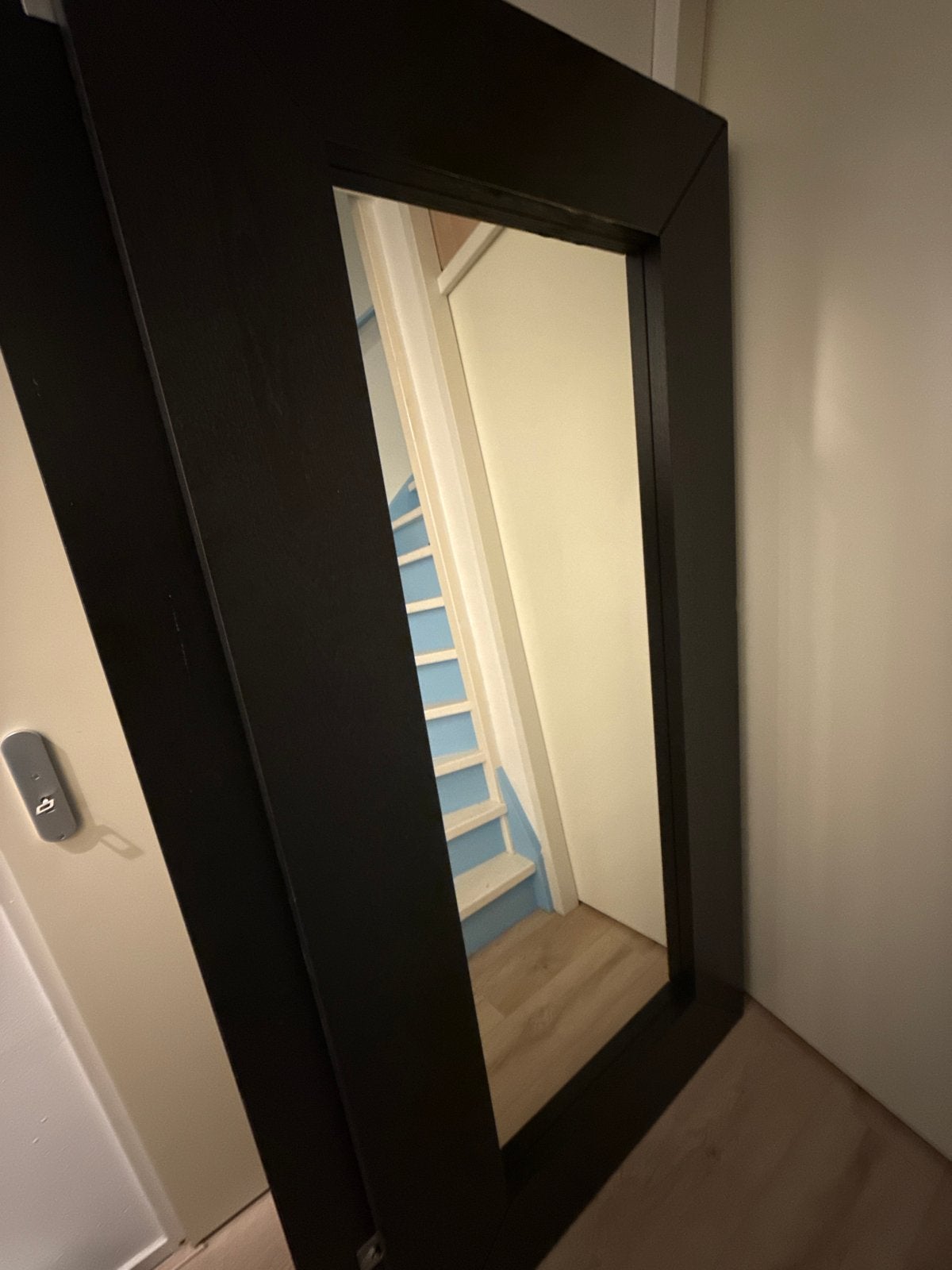 2 STUKS IKEA Mongstad spiegel Zwart groot formaat, Ophalen, Zo goed als nieuw, 75 tot 100 cm, 150 tot 200 cm