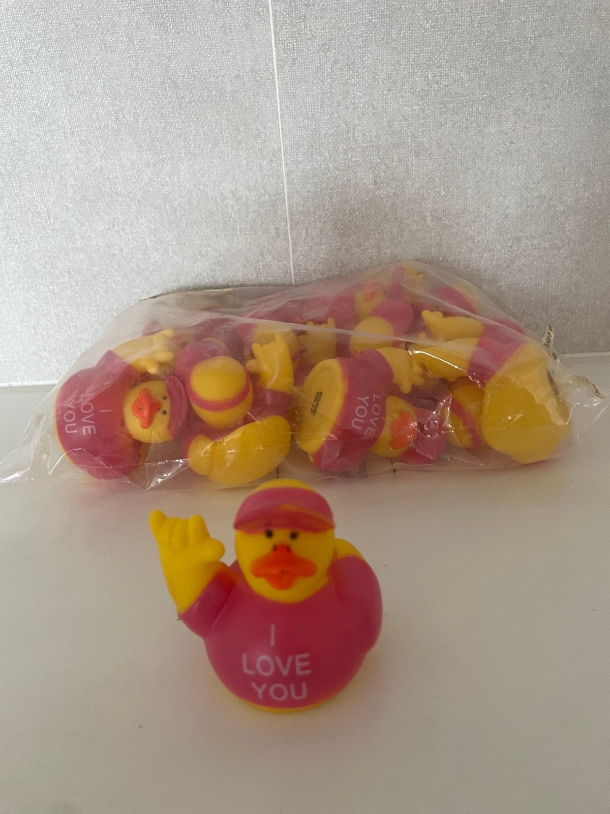 Leuke badeendjes 'I LOVE YOU' - 13 stuks, Ophalen of Verzenden, Nieuw, Jongen of Meisje