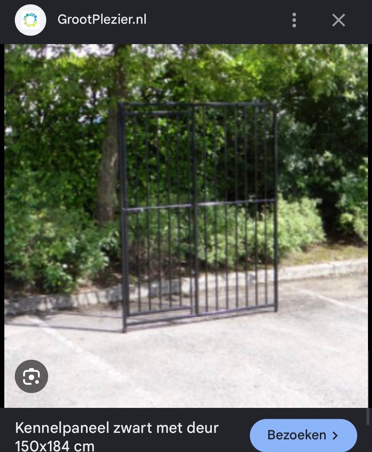 Honden kennel panelen zwart, Ophalen, Nieuw